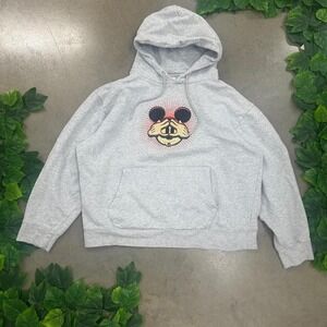 2023 Disney Resorts Halloween Spooky Mickey Hiding Hoodie Embroidered Gray